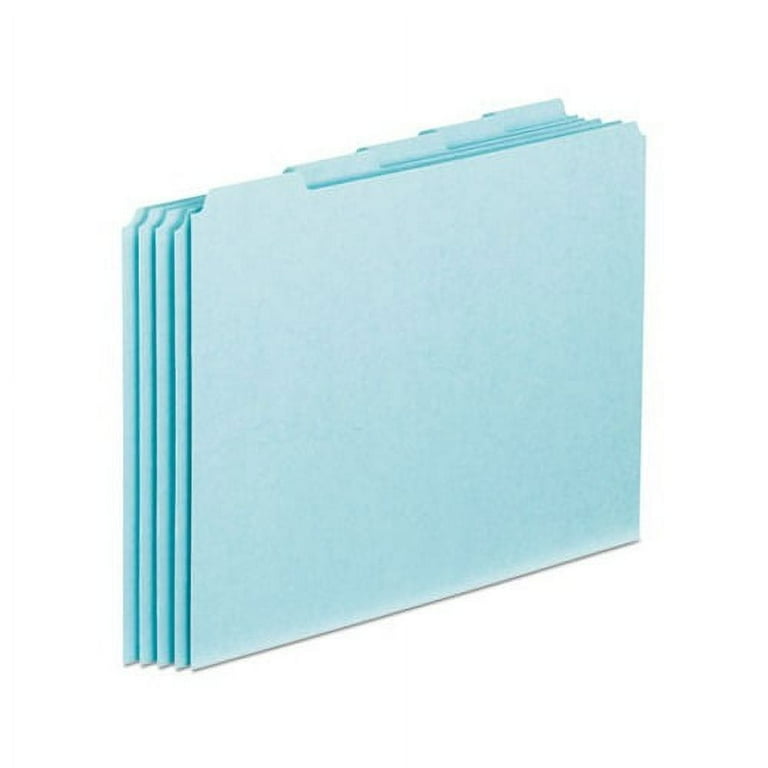 Blank Top Tab File Guides, 1/3-Cut Top Tab, Blank, 8.5 x 11, Blue, 100/Box Blank Top Tab File Guides, 1/3-Cut Top Tab, Blank, 8.5 x 11, Blue, 100/Box