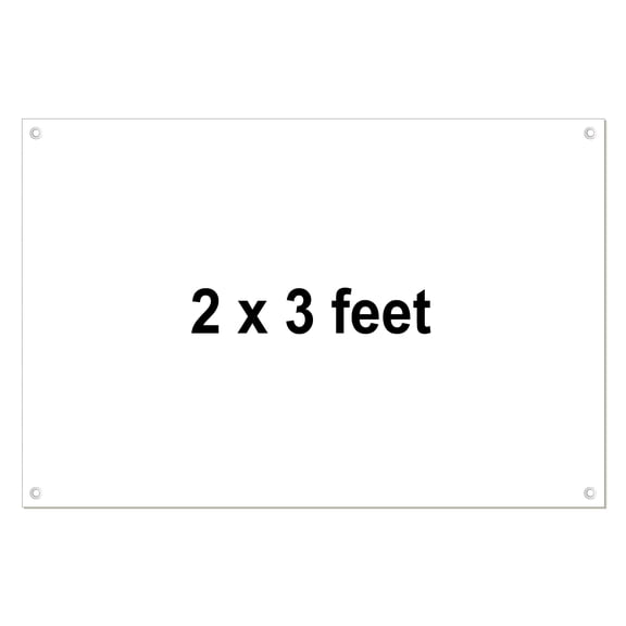 Blank Vinyl Banner White 13 oz Heavy Duty Vinyl - Multiple Sizes - DIY Banner Signs for Home, School, Business, Store and any Craft Project - Outdoor/Indoor with Metal Grommets (2x3 ft)