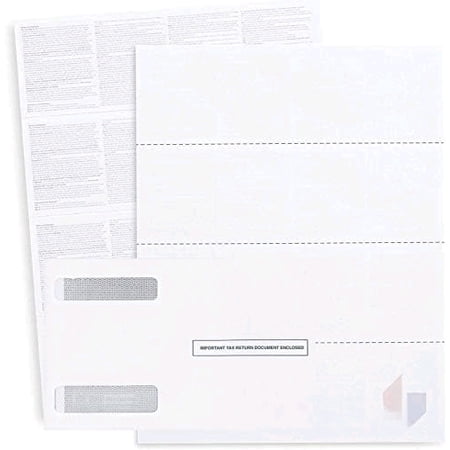 Blank W2 4-Up Horizontal Tax Forms 2025, 25 Employee Set, Designed for QuickBooks Online and Accounting Software, with Back Instructions, 25 Self Seal Envelopes Included, 4 Down Forms$$Office