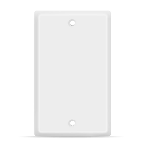 Blank Wall Plate Outlet Cover  Blank Faceplate Socket Insert Jack Plug Panel Cover Single Gang Standard Size (White)