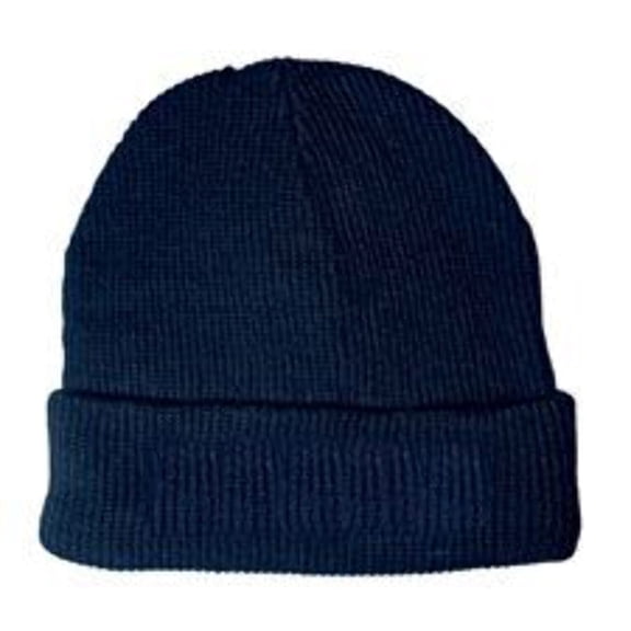 Hero’s Pride Blank Beanie Watch Cap - Fleece-Lined, Acrylic Knit, One Size, Dark Navy