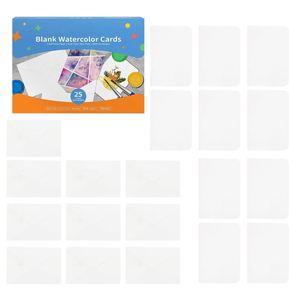 Blank Watercolor Cards And Envelopes 10 Cards And 10 Envelopes Set For All Occasions Crafting And Diy Projects
