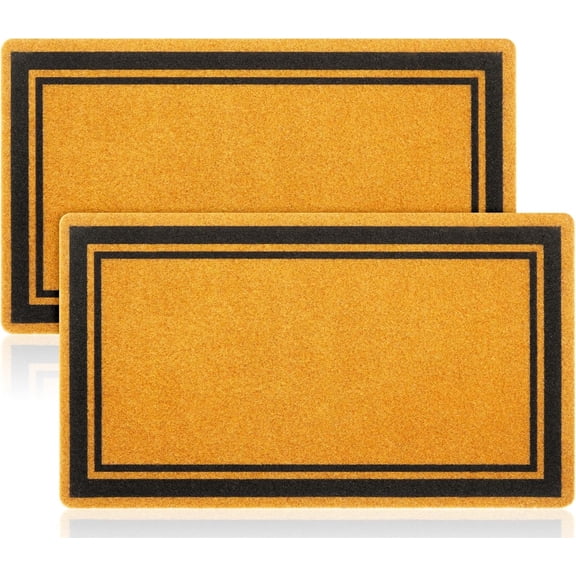 Blank Welcome Door Mat Coir Non Slip Front Doormat for Entrance Indoor Outdoor Decorative Door Rug for Home Entry