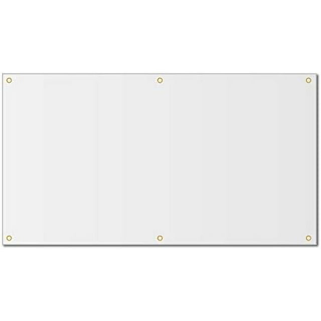 Blank White Banner Sign With Grommets (3'X4')