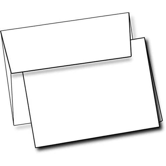 Blank White Greeting Cards With White Envelopes 5" x 7" Pack Of 20 Printable Note Cards With Corresponding Envelopes