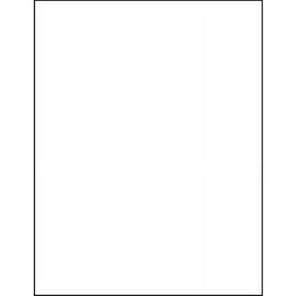 Blank White Permanent Adhesive Labels for Laser/Ink Jet Printer 8.5" x 11" - 1 Per Page 100 Labels