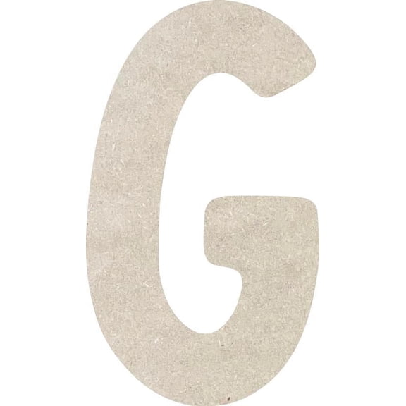 Blank Wood Letter G, Craft Alphabet 16'' Tall MDF Wall Décor, Rawles