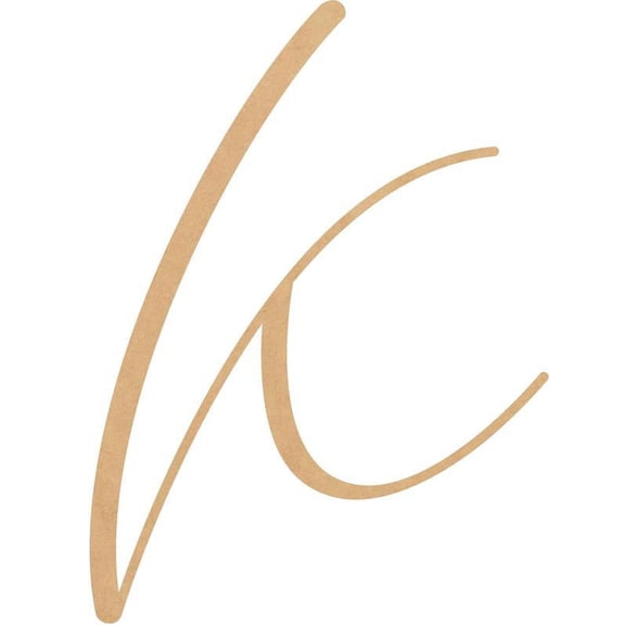 Blank Wood Letter K, Craft Alphabet 16'' Tall MDF Wall Décor, Bellany