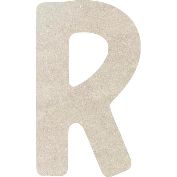 Blank Wood Letter R, Craft Alphabet 16'' Tall MDF Wall Décor, Rawles