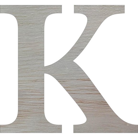 Blank Wooden 10'' Times Letter K, Paintable Craft Shape