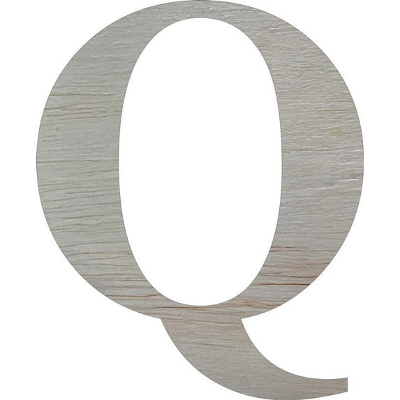 Blank Wooden 10'' Times Letter Q, Paintable Craft Shape