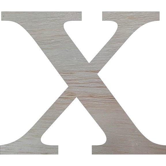 Blank Wooden 10'' Times Letter X, Paintable Craft Shape