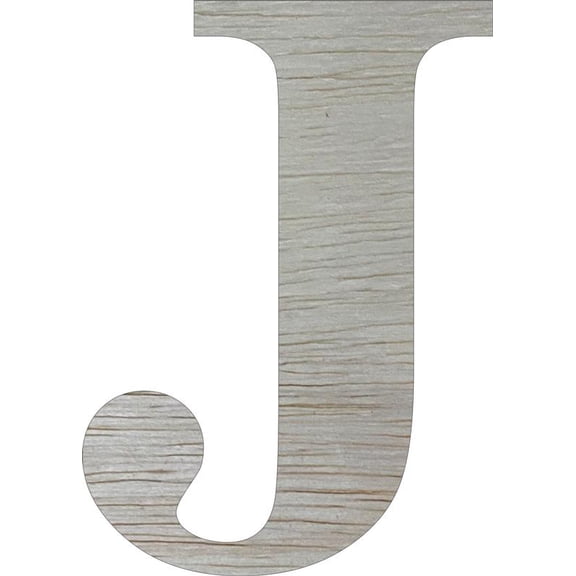 Blank Wooden 8'' Times Letter J, Paintable Craft Shape