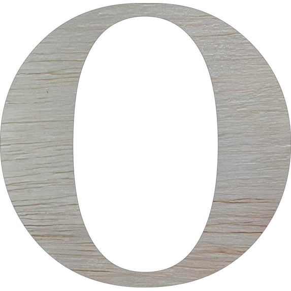 Blank Wooden 8'' Times Letter O, Paintable Craft Shape