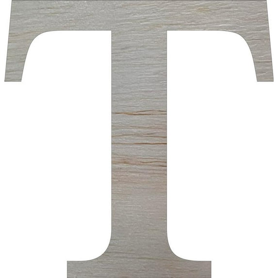 Blank Wooden 8'' Times Letter T, Paintable Craft Shape