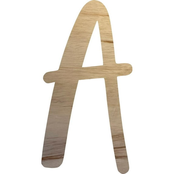 Blank Wooden Craft Letter A, Unfinished 12'' Tall Wood Alphabet Letter, Wall Hanging Hometown