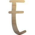 thumbnail image 1 of Blank Wooden Craft Letter E, Unfinished 10'' Tall Wood Alphabet Letter, Wall Hanging Hometown, 1 of 5