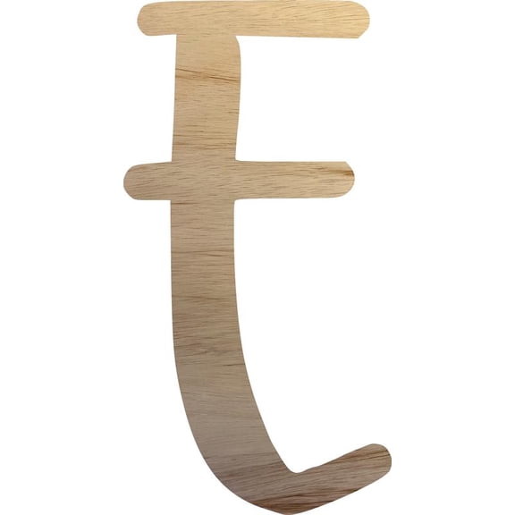 Blank Wooden Craft Letter E, Unfinished 6'' Tall Wood Alphabet Letter, Wall Hanging Hometown