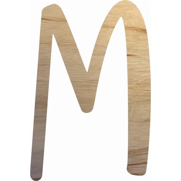 Blank Wooden Craft Letter M, Unfinished 6'' Tall Wood Alphabet Letter, Wall Hanging Hometown