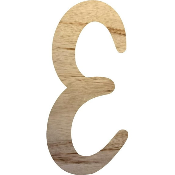 Blank Wooden Craft Letters, Wood Alphabet 8'' Tall Letter E, Jacklin DIY Font