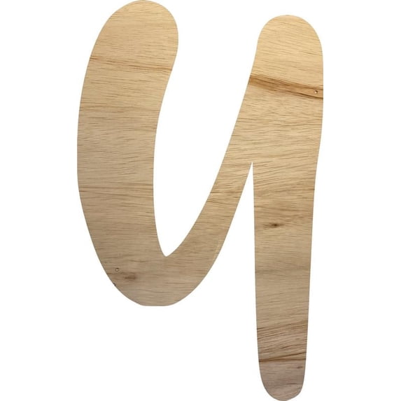 Blank Wooden Craft Letters, Wood Alphabet 8'' Tall Letter Y, Jacklin DIY Font