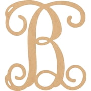 Blank Wooden Letters, Unfinished 5 Tall Monogram B, Wooden Craft Letter