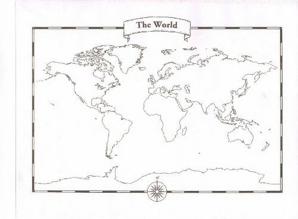 Blank World Map Pad