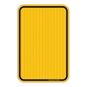 Blank Write-On Metal Sign, (2 Pack) 8 x 12 Inches Blank Metal Signs, Rust Free Aluminum, Engineer Grade Reflective Material, UV Protected, Weather/Fade Resistant, Easy to Install, Yellow
