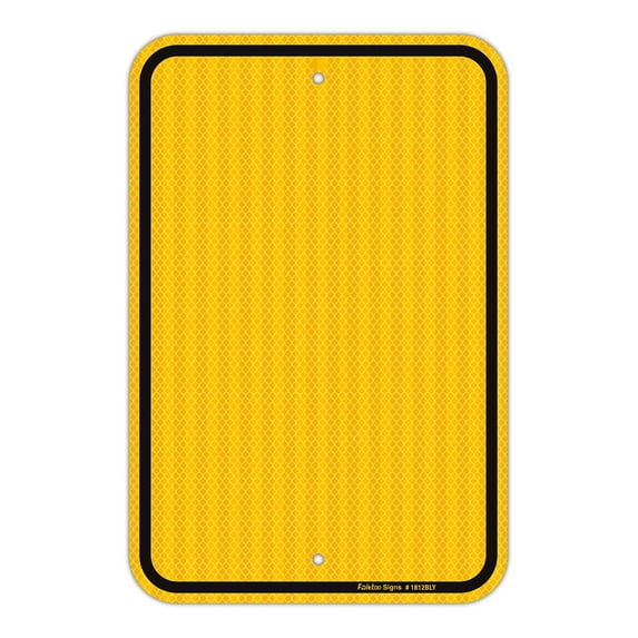 Blank Write-On Metal Sign, (2 Pack) 8 x 12 Inches Blank Metal Signs, Rust Free Aluminum, Engineer Grade Reflective Material, UV Protected, Weather/Fade Resistant, Easy to Install, Yellow