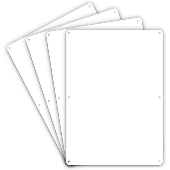 Blank Write-On Metal Sign, 8 x 12 Inches Rust Free Aluminum, UV Protected, Waterproof, Weather Resistant, Durable Ink, Easy to Mount