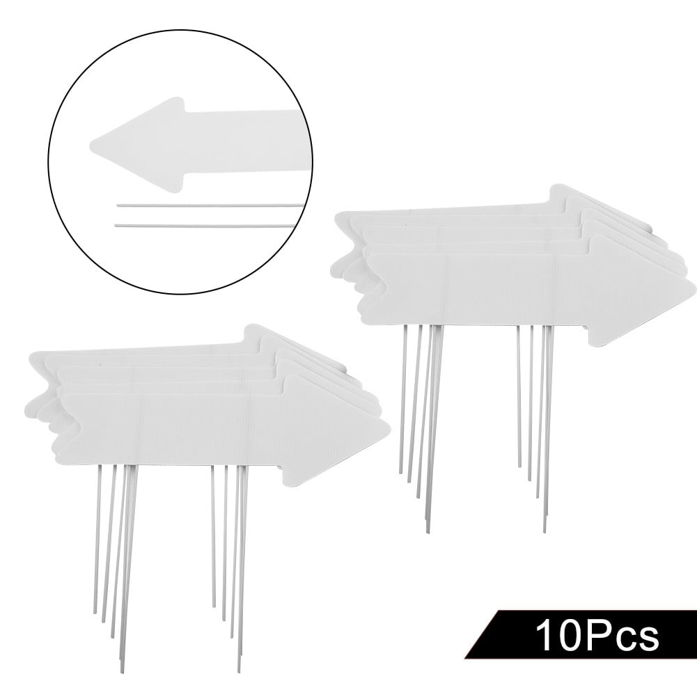 Blank Yard Sign Board with Ground Insert DIY Corrugated Plastic Sign ...