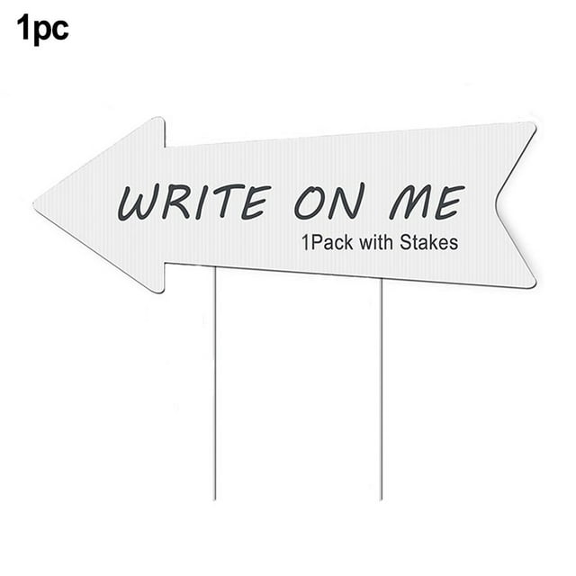 Blank Yard Sign Board with Ground Insert DIY Corrugated Plastic Sign