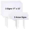 Blank Yard Signs with MMF7 Stakes, 17 x 12 In Corrugated Plastic Lawn