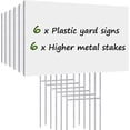 6 Pack Blank Yard Signs With Stakes 17x12 Inches Double Sided 6 pack blank yard signs with stakes 17x12 inches double sided