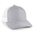 thumbnail image 1 of Blank and Custom Outdoor Cap OC571 Premium 5-Panel Trucker Cap-LN Heathered Grey/White, 1 of 4