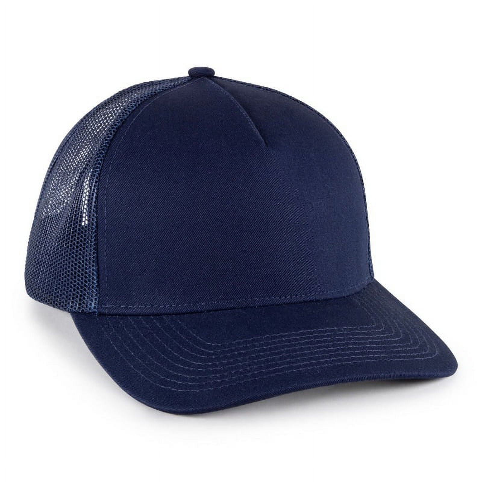 Cap 698 Blank and Custom Outdoor Cap OC571 Premium 5-Panel Trucker Cap-Navy ...