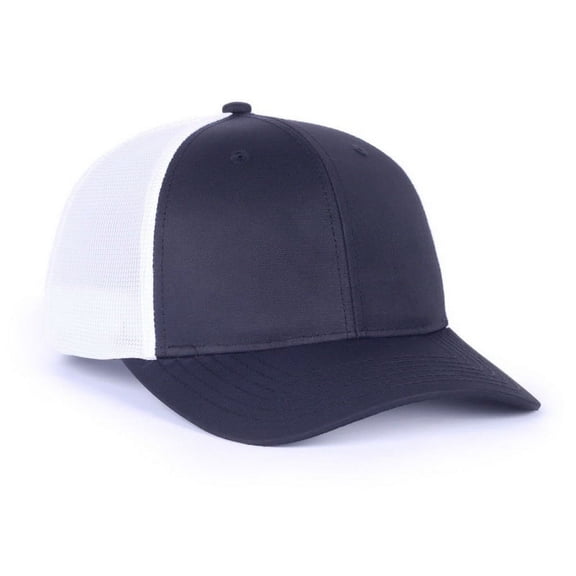 Blank and Custom Outdoor Cap OC771PF Low Pro Ladies Trucker, Soft Snap Closure-Black/White