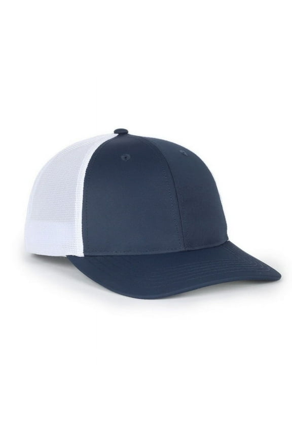 Blank and Custom Outdoor Cap OC771PF Low Pro Ladies Trucker, Soft Snap Closure-Navy/White