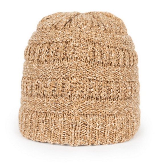 Blank and Custom Outdoor Cap OC807 Oversized Pom Watch Caps-Heathered Brown