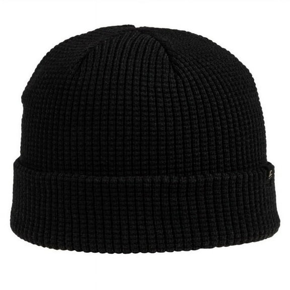 Blank and Custom Outdoor Cap OC808 Waffle Knit Watch Cap-Black