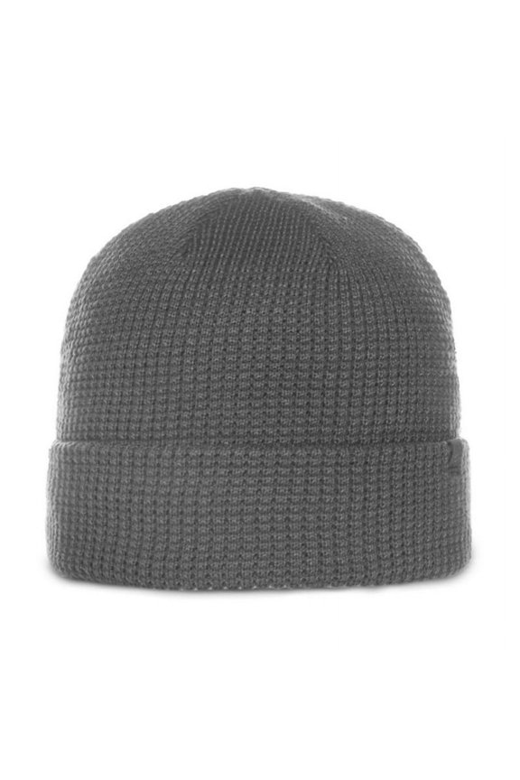 Blank and Custom Outdoor Cap OC808 Waffle Knit Watch Cap-Charcoal