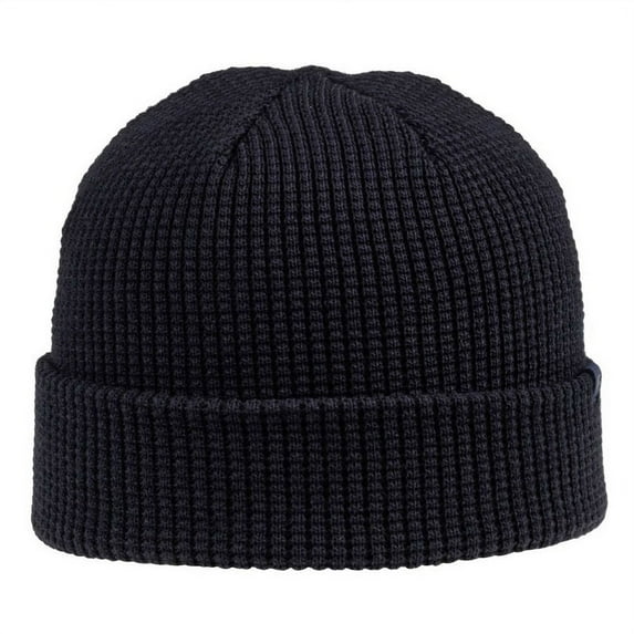 Blank and Custom Outdoor Cap OC808 Waffle Knit Watch Cap-Navy