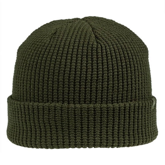 Blank and Custom Outdoor Cap OC808 Waffle Knit Watch Cap-Olive