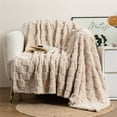 thumbnail image 1 of Blanket*1 Piece Textured Blanket Thickened Checkerboard Blanket Checkerboard Plush Plush Sofa Blanket Nap Blanket Home High Appearance Blanket Blanket, 1 of 8