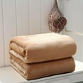 thumbnail image 1 of Blanket 70*100Cm Solid Color Blanket Farley Cashmere Blanket Khaki-2* Blankets Cloth Polyester Blanket, 1 of 8
