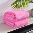 thumbnail image 1 of Blanket 70*100Cm Solid Color Blanket French Velvet Blanket Pink-2* Blankets Cloth Polyester Blanket, 1 of 8