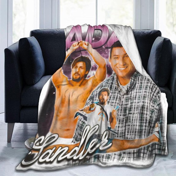 Blanket Adam Actors Sandler Throw Flannel Blankets Warm Soft Cozy Fuzzy Blanket for Bed Sofa Couch Camping Travel Gift Blankets for All Seasons 40""x30"", Black