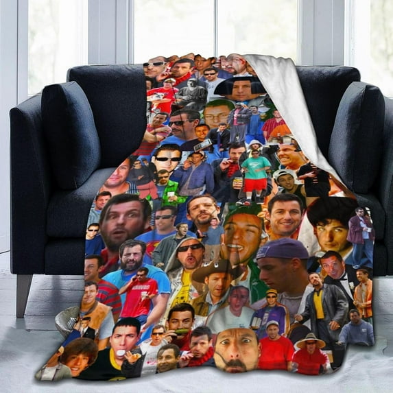 Blanket Adam Actors Sandler Throw Flannel Blankets Warm Soft Cozy Fuzzy Blanket for Bed Sofa Couch Camping Travel Gift Blankets for All Seasons 40""x30"", Black