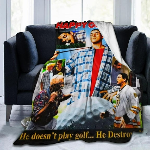 Blanket Adam Actors Sandler Throw Flannel Blankets Warm Soft Cozy Fuzzy Blanket for Bed Sofa Couch Camping Travel Gift Blankets for All Seasons 40""x30"", Black