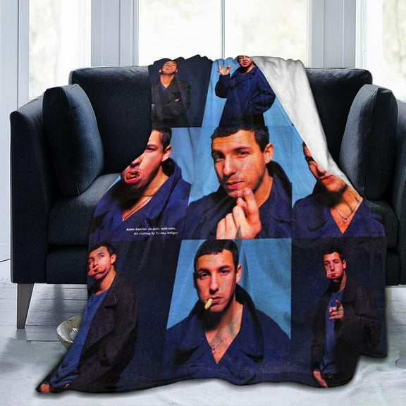 Blanket Adam Actors Sandler Throw Flannel Blankets Warm Soft Cozy Fuzzy Blanket for Bed Sofa Couch Camping Travel Gift Blankets for All Seasons 50"x40"